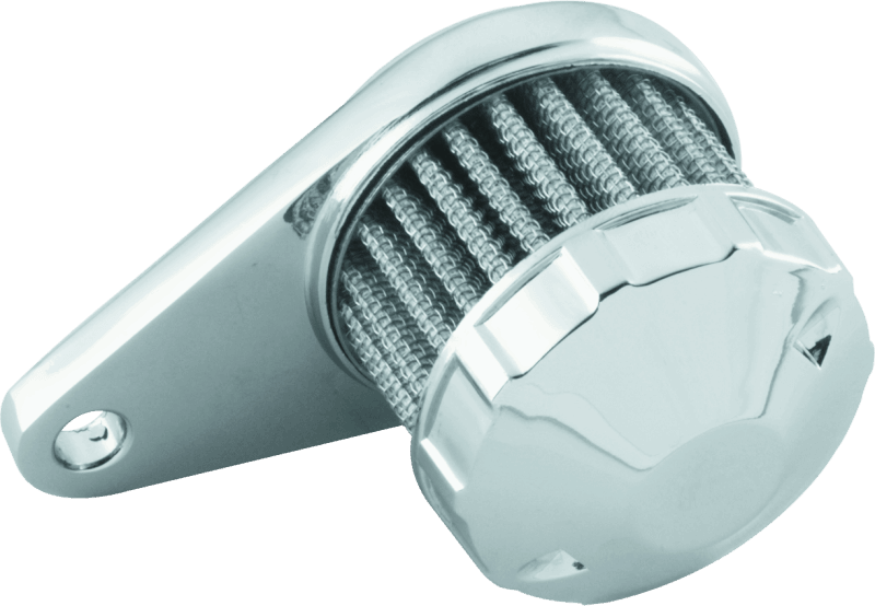 Bikers Choice Chrome Crankcase Breather With Mount 3/8 Hose Custom - Powersports Haven