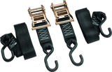BikeMaster 2x84in Ratchet Tiedown Pair - Black