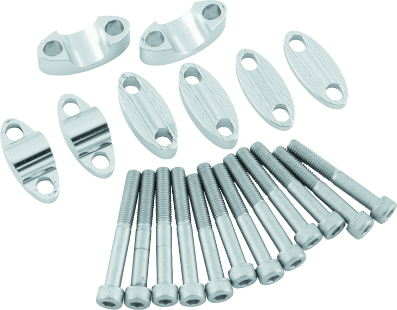 BikeMaster Aluminum Handlebar Risers 7/8in - Silver - Powersports Haven