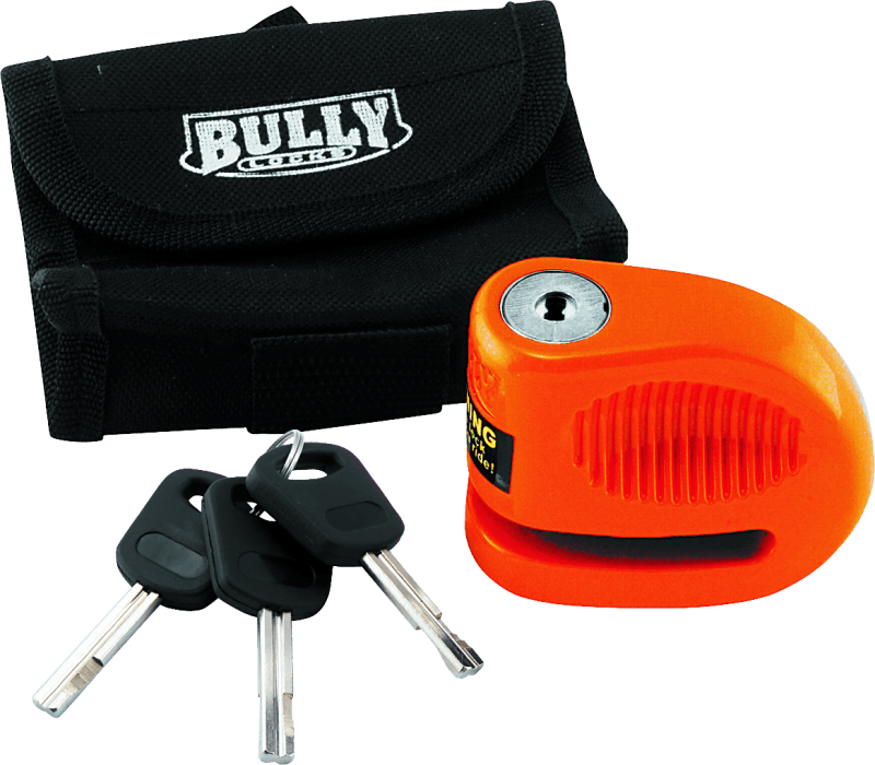 Bully Lock Disc Orange w/ Pouch - 5.5mm - Powersports Haven