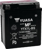 Yuasa YTX7L-BS Maintenance Free AGM 12-Volt Battery w/Bottle