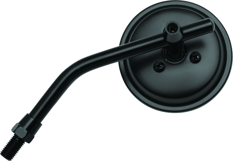 BikeMaster 3in Adjustable Round Mirror 10mm - Each - Black - Powersports Haven