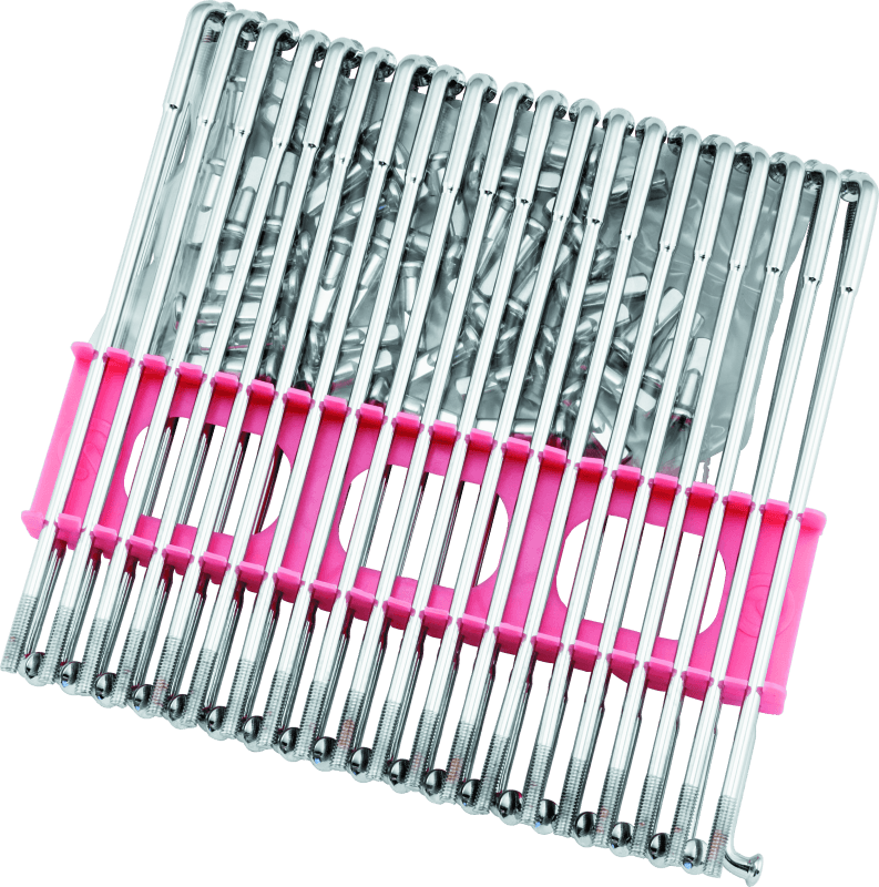 Bikers Choice 40-98 Chrome Front/Rear Spokes Replaces H-D 43032-40C Fits Steel Hub W/ 16in Rim - Powersports Haven