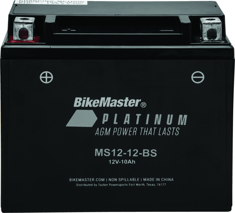 BikeMaster AGM Battery - MS12-12-BS - Powersports Haven