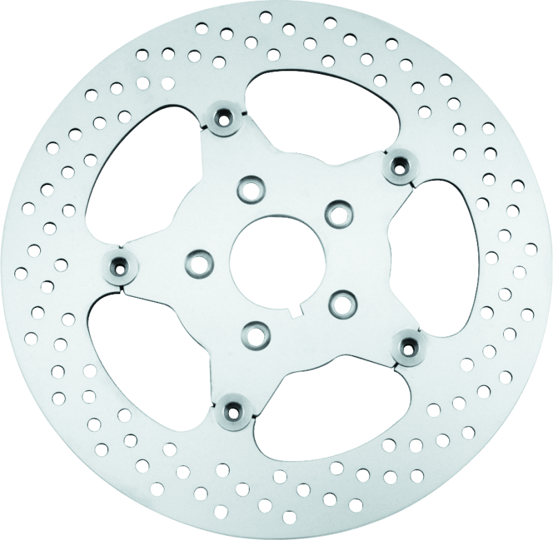 Bikers Choice 00-17 Big Twin 11.5 Inch Polished Front Stainless Mirror Fltg Rotor Repl H-D 44156-00 - Powersports Haven