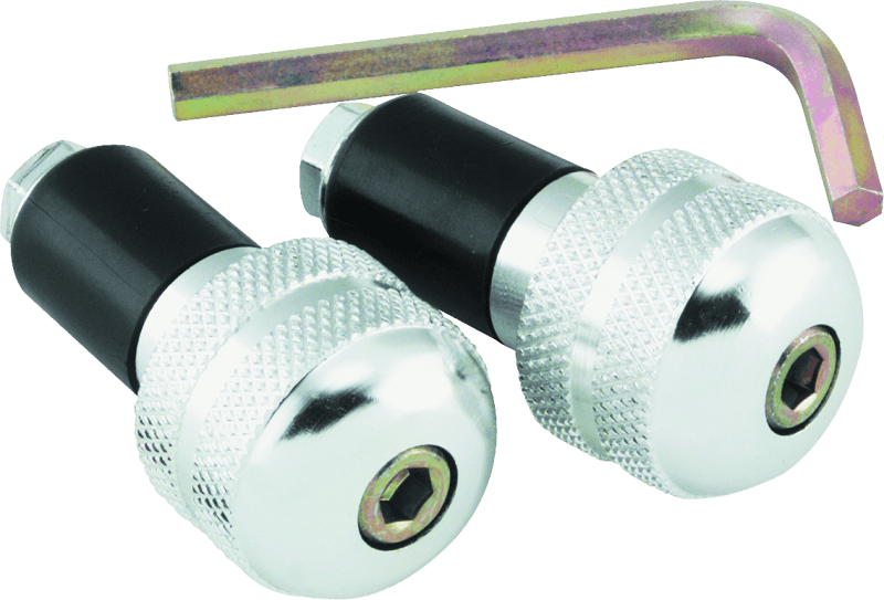 BikeMaster Anti Vibration Bar Ends - Silver - Powersports Haven