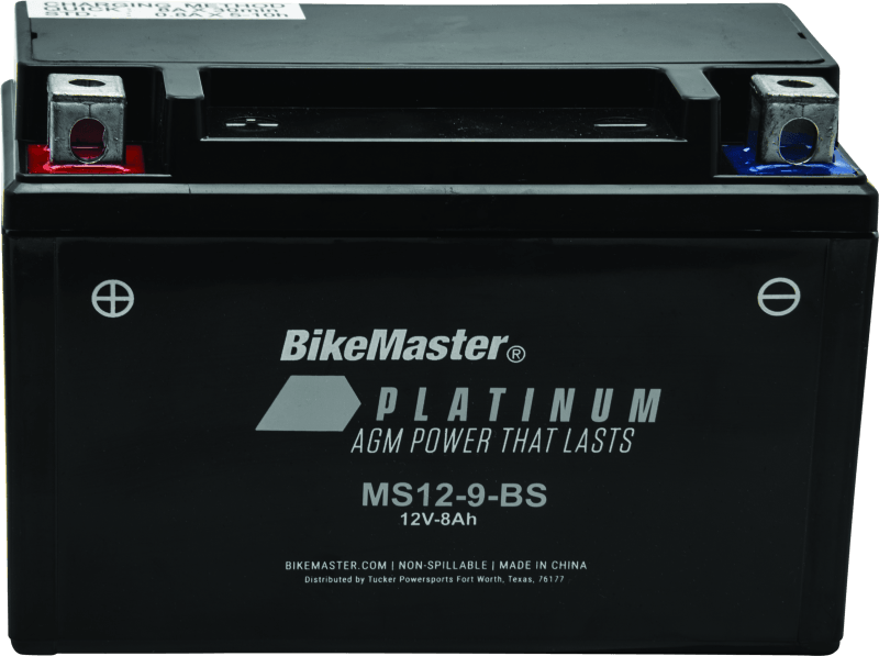 BikeMaster AGM Battery - MS12-9-BS - Powersports Haven