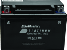 Load image into Gallery viewer, BikeMaster AGM Battery - MS12-9-BS - Powersports Haven