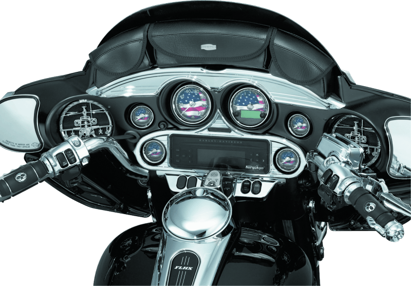 Kuryakyn Stereo Accent 96-13 FL Touring Models Chrome - Powersports Haven