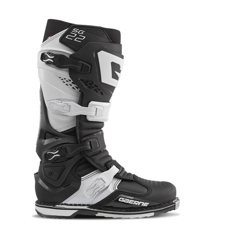 Gaerne SG22 Boot Black/White Size - 10.5 - Powersports Haven