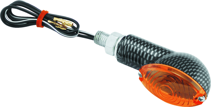 BikeMaster Ministalk Marker Light Oval Carbon/Amber - Powersports Haven