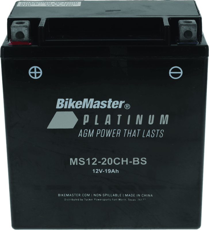 BikeMaster AGM Battery - MS12-20CH-BS - Powersports Haven