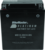 BikeMaster AGM Battery - MS12-20CH-BS