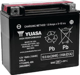 Yuasa YTX20HL-BS High Performance AGM Battery w/Bottle