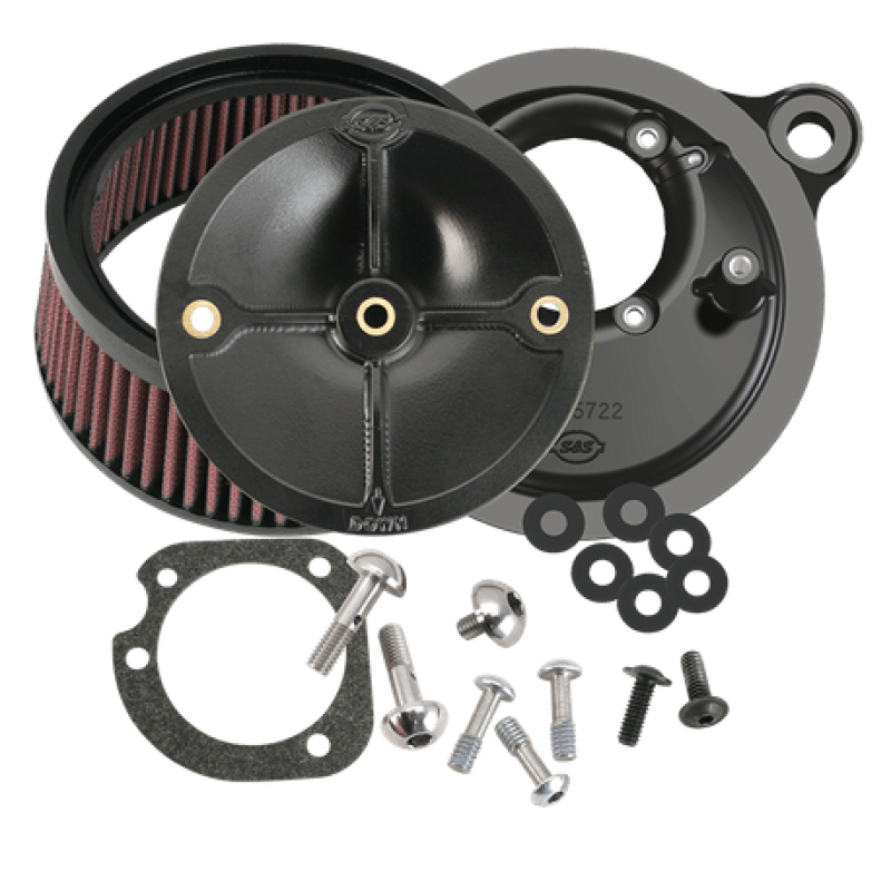 S&S Cycle 99-06 BT Model w/ Stock CV Carb/07-10 Softail CVO Models Stealth Air Cleaner Kit w/o Cover - Powersports Haven