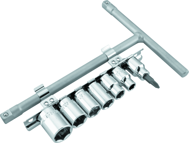 BikeMaster 3/8in Drive T-handle Set (8mm/10mm/12mm/13mm/14mm/17mm/#2 Phillips) - Powersports Haven