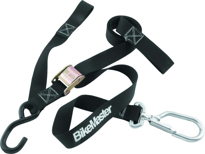 BikeMaster Tiedown 1-1/2in Swivel Softhook - Black - Powersports Haven