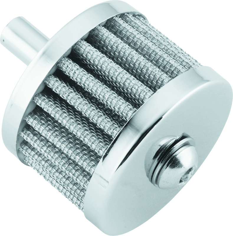 Bikers Choice Chrome 3/8 Inch Breather Filter With Bolt - Powersports Haven