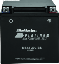 Load image into Gallery viewer, BikeMaster AGM Battery - MS12-30L-BS - Powersports Haven
