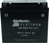 BikeMaster AGM Battery - MS12-20HL-BS