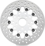 Twin Power 84-17 Big Twin Exc 08-17 FLH FLT Rear 11.5 Floating Rotor Silver Mesh