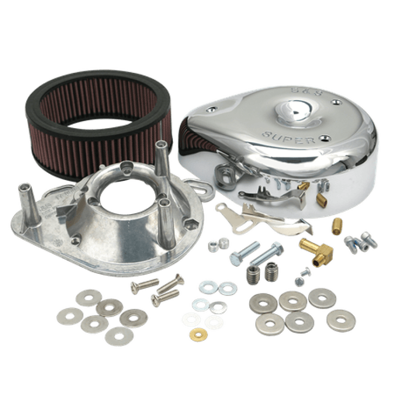 S&S Cycle 84-92 BT/86-90 Sportster Models Teardrop Chrome Air Cleaner Cover for S&S Super E/G Carb - Powersports Haven