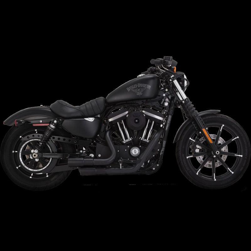 Vance & Hines HD Sportster 04-22 Mini Grenades Black PCX Full System Exhaust - Powersports Haven