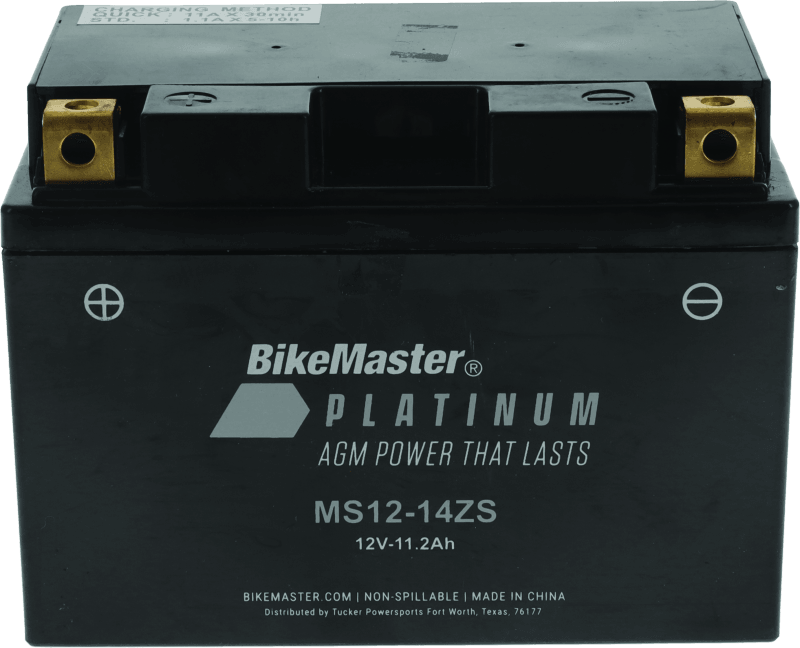 BikeMaster AGM Battery - MS12-14ZS - Powersports Haven