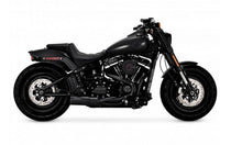 Load image into Gallery viewer, Vance & Hines HD Softail Fat Bob 18-22 HO 2-1 Black PCX Full System Exhaust - Powersports Haven