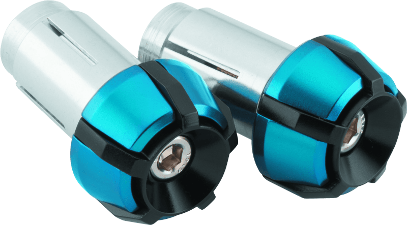 BikeMaster Anti-Vibration Bar Ends - Black/Blue - Powersports Haven