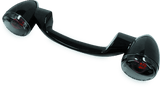 Bikers Choice 91-08 Touring 86-17 FLST Narrow Black Rear Turn Signal Bar Kit W/Smoke Lens