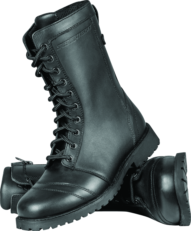 Speed and Strength Fast Times Leather Boots Black Womens Size - 10 - Powersports Haven