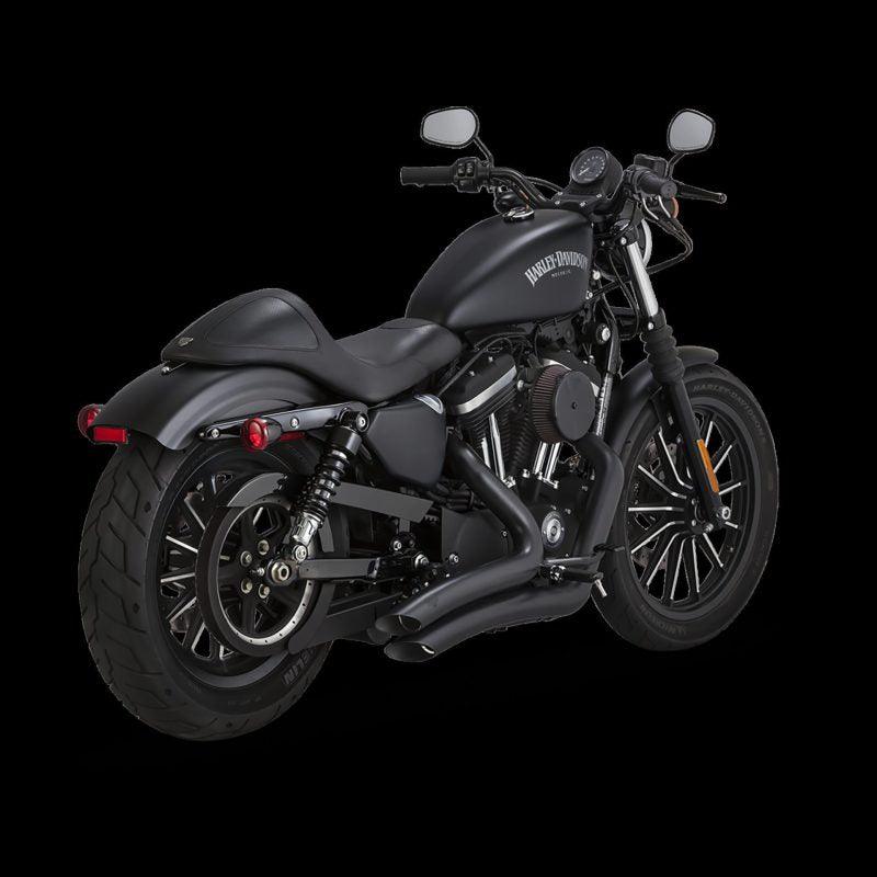 Vance & Hines HD Sportster 14-22 Big Radius 2-2 Black PCX Full System Exhaust - Powersports Haven