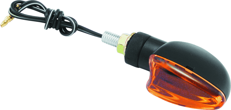 BikeMaster Ministalk Marker Light V-Shape - Black/Amber - Powersports Haven