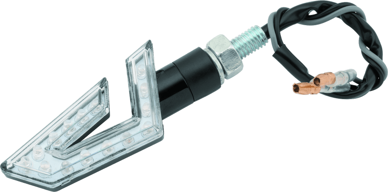 BikeMaster LED Director Turn Signals Pair - Black/Amber - Powersports Haven