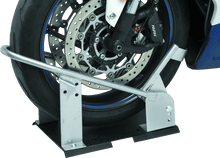 Load image into Gallery viewer, BikeMaster Heavy Duty Wheel Chock - Silver - Powersports Haven