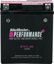 Load image into Gallery viewer, BikeMaster BTX7L-BS Battery - Powersports Haven