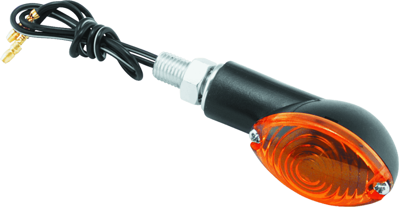 BikeMaster Ministalk Marker Light Oval - Black/Amber - Powersports Haven