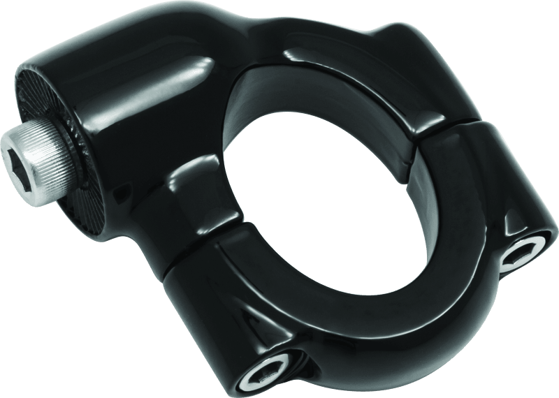 Kuryakyn Side Mount License Plate Holder Clamp Softail Models Gloss Black - Powersports Haven