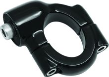 Load image into Gallery viewer, Kuryakyn Side Mount License Plate Holder Clamp Softail Models Gloss Black - Powersports Haven