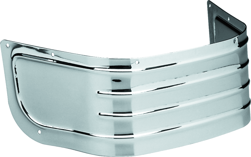 Bikers Choice 80-13 FLH 86-06 FLST Chrome Ribbed Fender Skirt - Powersports Haven