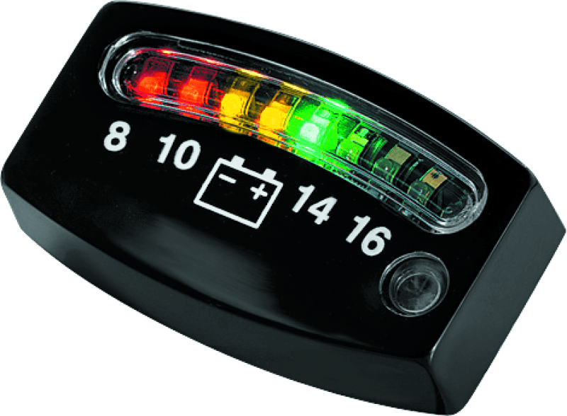 Kuryakyn LED Battery Gauge Universal Black - Powersports Haven