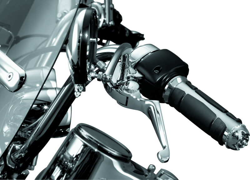 Kuryakyn Boss Blades With Adjustable Clutch 96-Up Cable Chrome - Powersports Haven