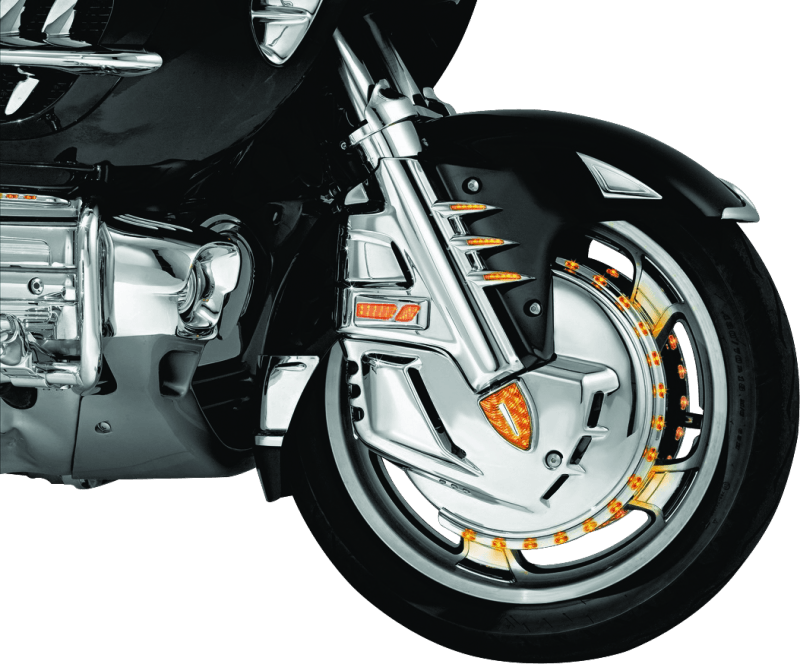 Kuryakyn Brake Rotor Cover Honda 01-17 GL1800 Chrome - Powersports Haven