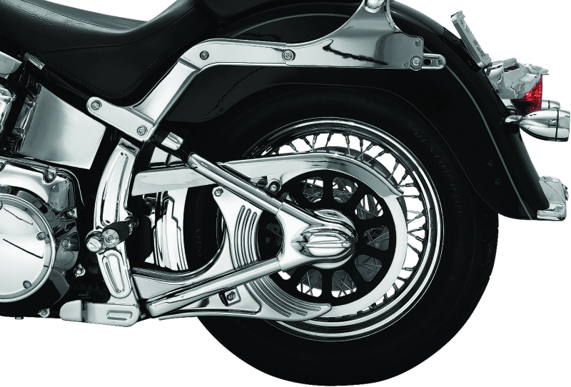 Kuryakyn Boomerang Frame Covers 08-17 Softails Chrome - Powersports Haven