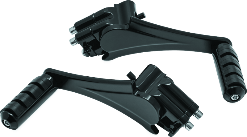 Kuryakyn Adjustable Passenger Pegs With Small ISO Pegs Black - Powersports Haven