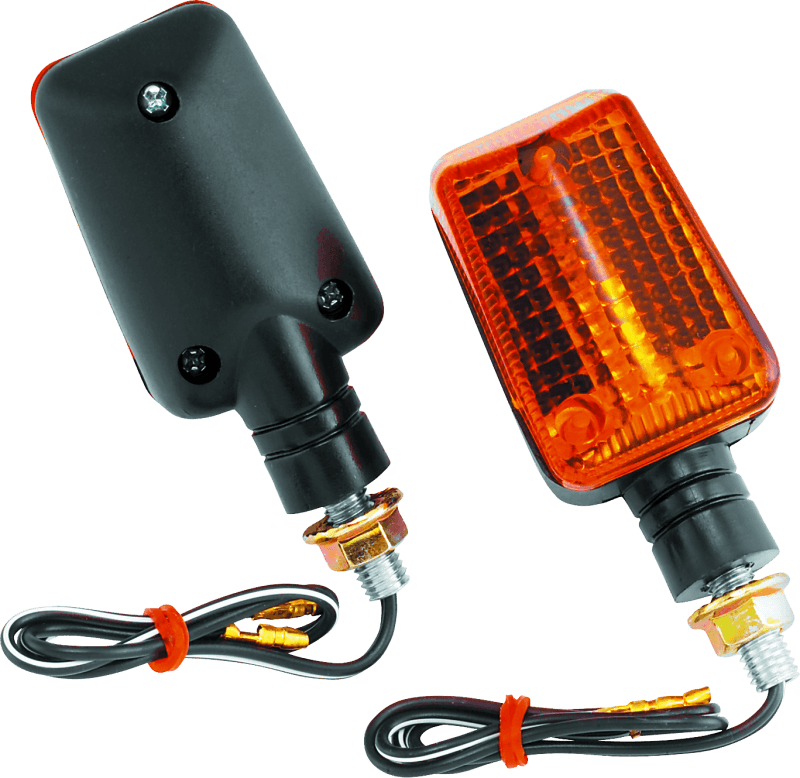 BikeMaster Universal Ministalk Marker Light - Black/Amber - Powersports Haven