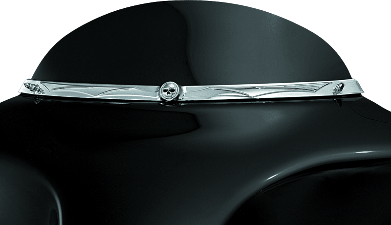 Kuryakyn Zombie Windshield Trim 96-13 Touring Chrome - Powersports Haven