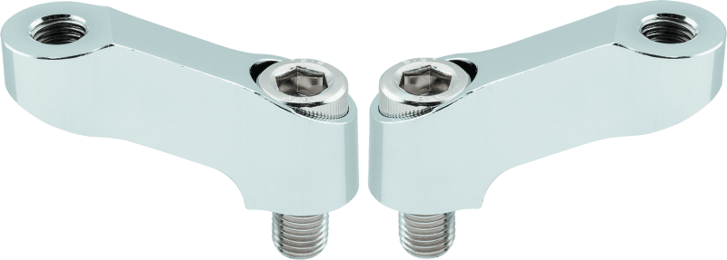 BikeMaster Mirror Extension 10mm Pair - Chrome - Powersports Haven