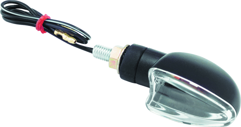 BikeMaster Ministalk Marker Light V-Shape - Black/Clear - Powersports Haven